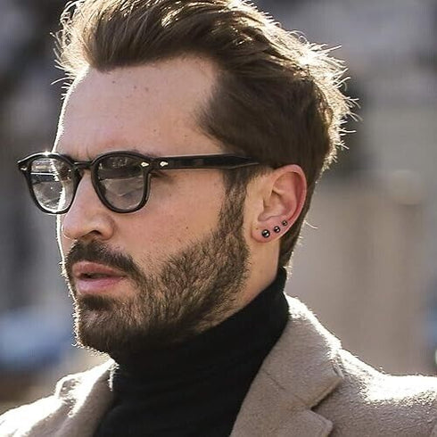 6Pairs 316L Surgical Steel Black Ball Round 3/4/5/6/7/8mm Men Women Stud Earring